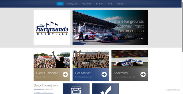 Security scan screenshot of https://thefairgroundsnashville.gov/