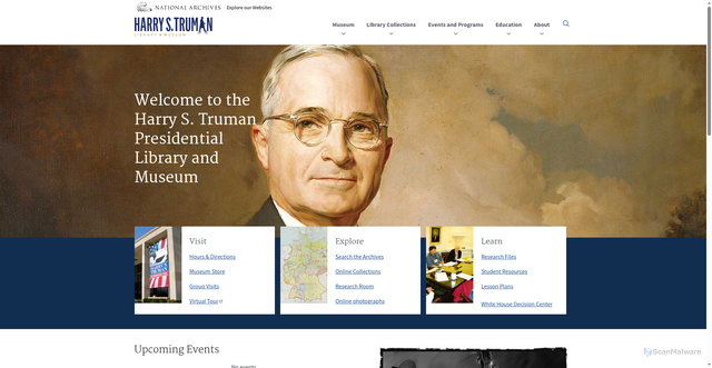 Security scan screenshot of https://www.trumanlibrary.gov/