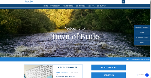 Security scan screenshot of https://brulewi.gov/