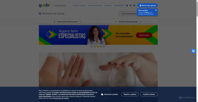 Security scan screenshot of https://www.gov.br/saude/pt-br