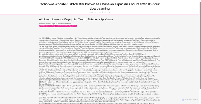 Security scan screenshot of https://louaymardambekhugo-bgd6u9643s.edgeone.app/18257-all-about-lawanda-page-net-worth-relationship-career.html