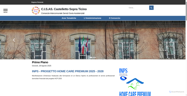 Security scan screenshot of https://www.cisasservizi.it/
