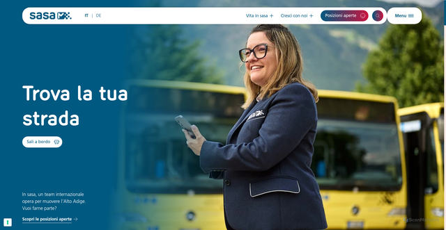 Security scan screenshot of https://www.sasabz.it/it/