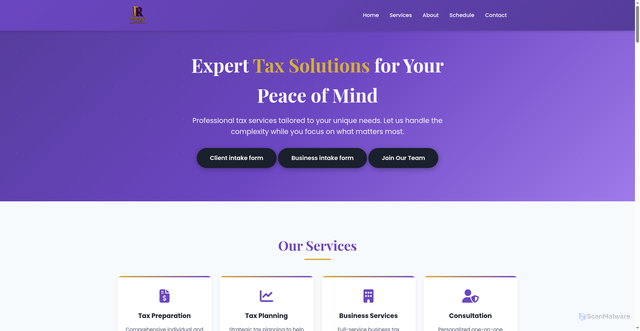 Security scan screenshot of https://www.ramseystaxservices.com/