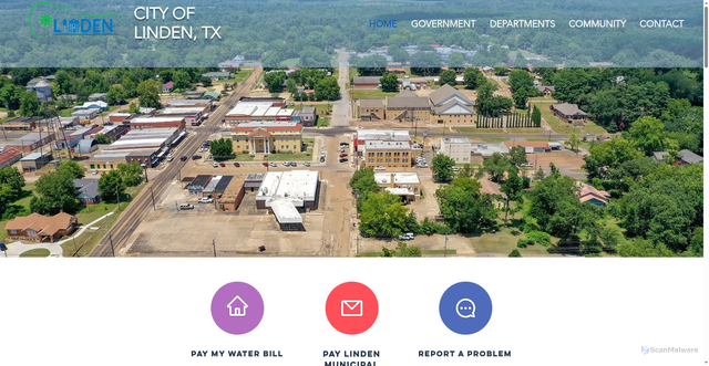 Security scan screenshot of https://www.lindentx.gov/