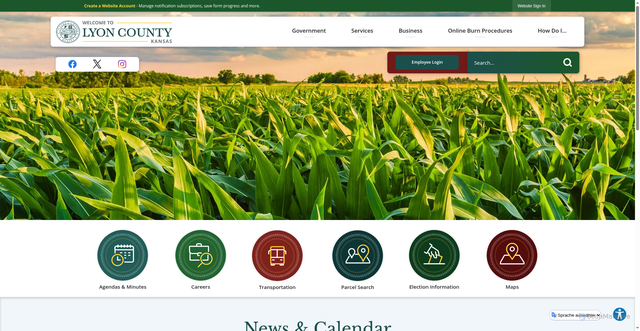 Security scan screenshot of https://lyoncountyks.gov/
