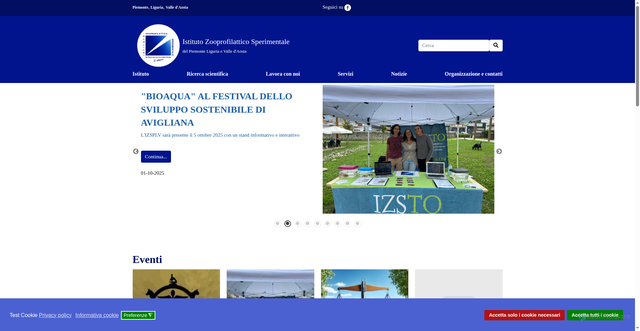 Security scan screenshot of https://www.izsplv.it/it/
