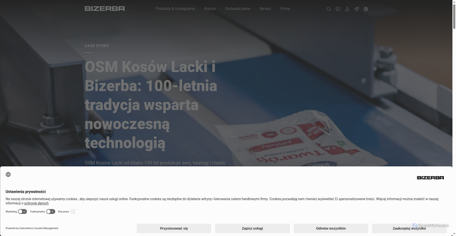 Security scan screenshot of https://bizerba.com
