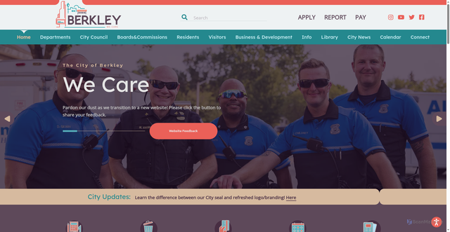 Security scan screenshot of https://berkleymi.gov/