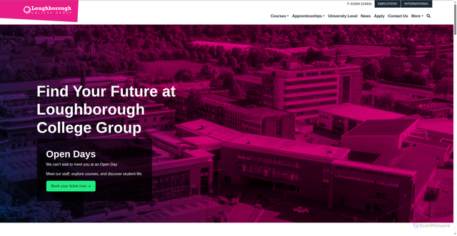 Security scan screenshot of https://www.loucoll.ac.uk/