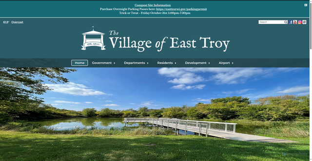 Security scan screenshot of https://easttroywi.gov/