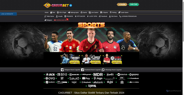 Security scan screenshot of https://cagurbetkyu.xyz/desktop/game/sports/saba