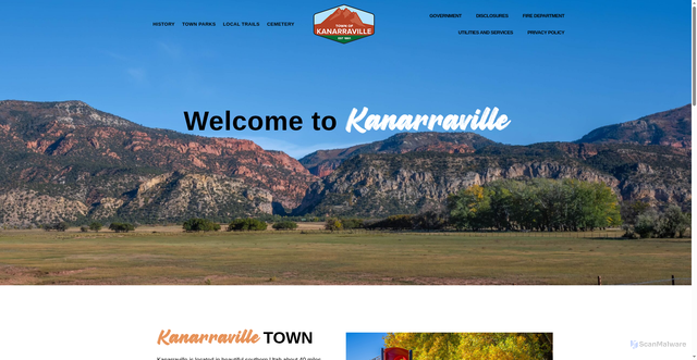 Security scan screenshot of https://kanarraville.gov/
