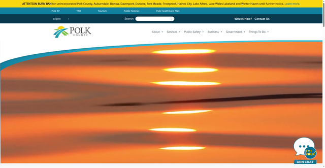 Security scan screenshot of https://www.polk-county.net/