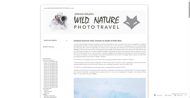 Security scan screenshot of https://blog.jholko.com/2015/07/11/svalbard-governor-fines-tourists-for-death-of-polar-bear/