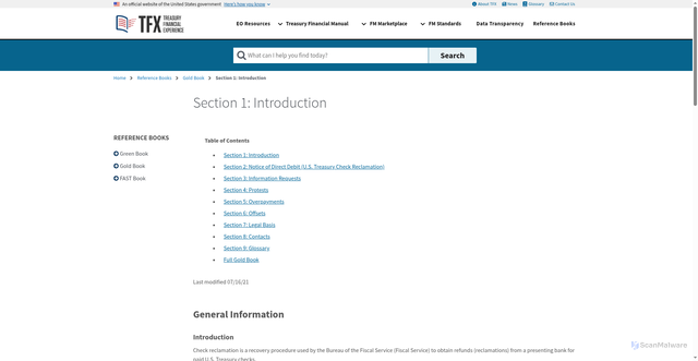 Security scan screenshot of https://tfx.treasury.gov/reference-books/gold-book/section-1
