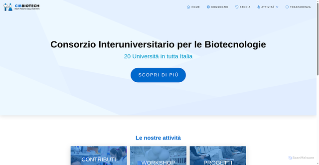 Security scan screenshot of https://www.cibiotech.it/