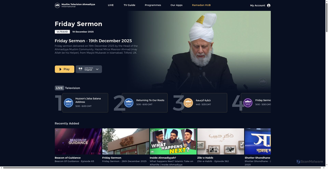 Security scan screenshot of https://www.mta.tv/