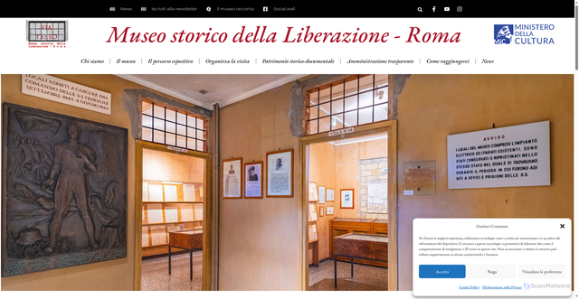 Security scan screenshot of https://www.museoliberazione.it/