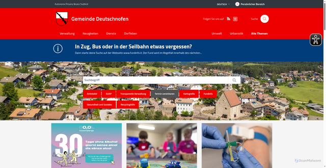 Security scan screenshot of https://www.nova-ponente.eu/de