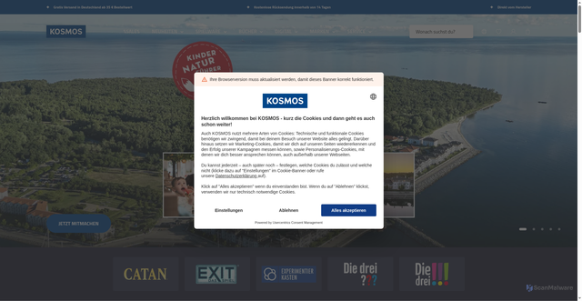 Security scan screenshot of https://kosmos.de