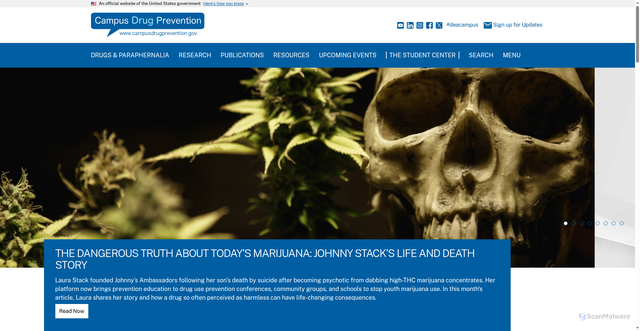 Security scan screenshot of https://campusdrugprevention.gov/