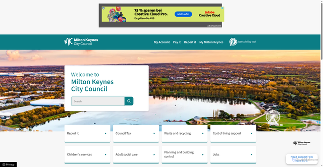 Security scan screenshot of http://www.milton-keynes.gov.uk