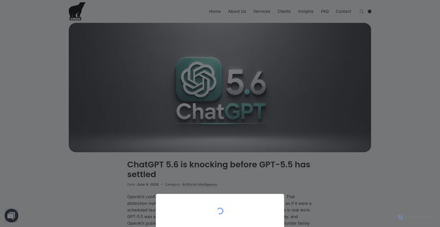 Security scan screenshot of https://webiano.digital/chatgpt-5-6-is-knocking-before-gpt-5-5-has-settled/