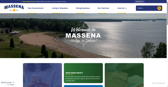 Security scan screenshot of https://massenany.gov/