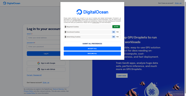 Security scan screenshot of https://cloud.digitalocean.com/