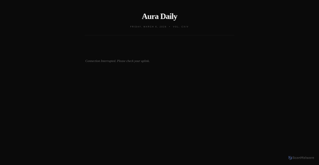 Security scan screenshot of https://auranews-1pllrmdr2e.edgeone.app/