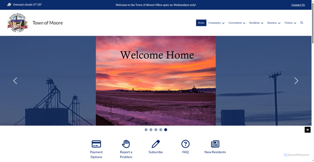 Security scan screenshot of https://mooremt.gov/