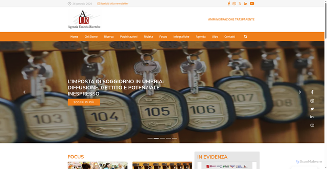 Security scan screenshot of https://www.agenziaumbriaricerche.it/