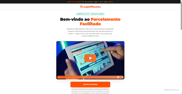 Security scan screenshot of https://lojadomecanicopix.vercel.app/assista