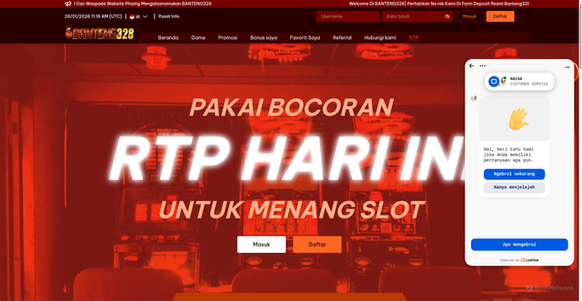Security scan screenshot of https://banteng328goyang.site/rtp