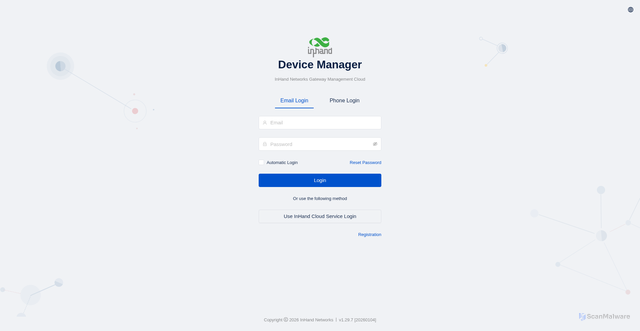 Security scan screenshot of https://iot.inhandnetworks.com
