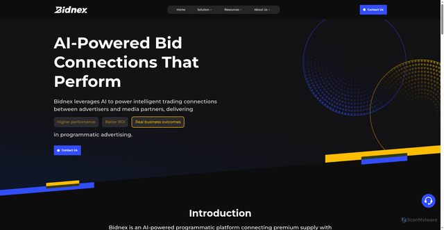 Security scan screenshot of https://bidnex.com