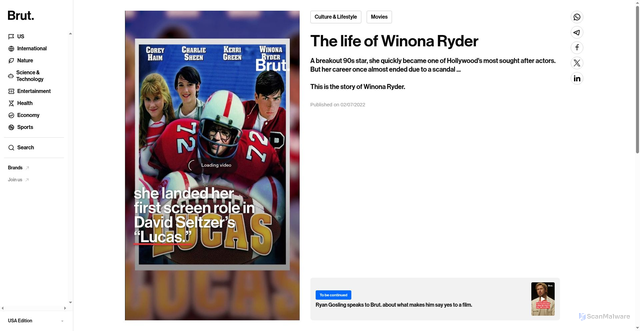 Security scan screenshot of https://www.brut.media/us/videos/culture-lifestyle/movies/the-life-of-winona-ryder