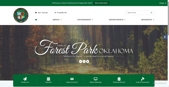 Security scan screenshot of https://forestparkok.gov/