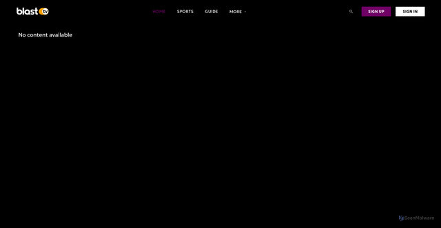 Security scan screenshot of https://app.blasttv.ph/home