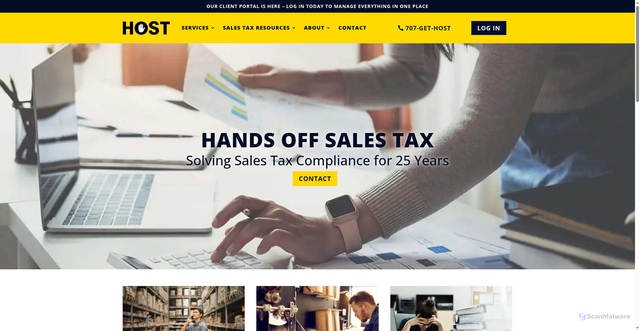 Security scan screenshot of https://handsoffsalestax.com/