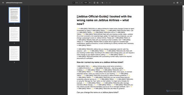 Security scan screenshot of https://cdei.itam.mx/sites/default/files/cdeiitammx/eventos/aadjuntos/2025/12/jetblueairlinechangesname.pdf