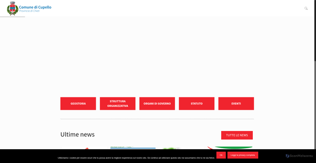 Security scan screenshot of https://www.comunedicupello.it/