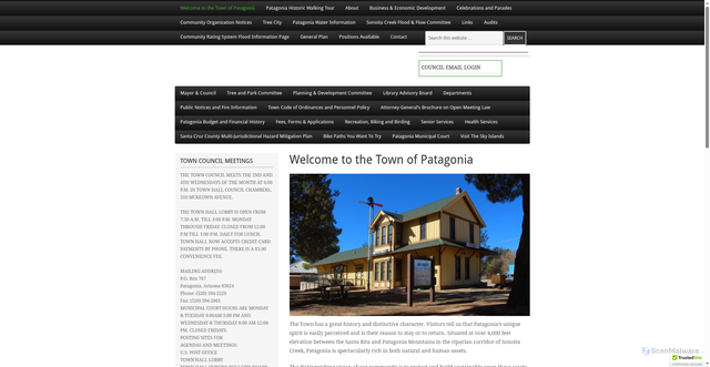 Security scan screenshot of https://patagonia-az.gov/