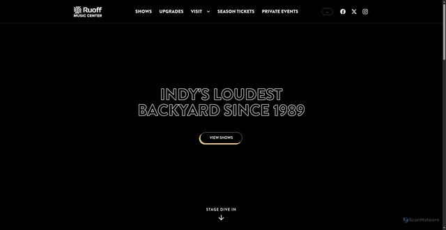 Security scan screenshot of https://www.ruoffmusiccenter.net/