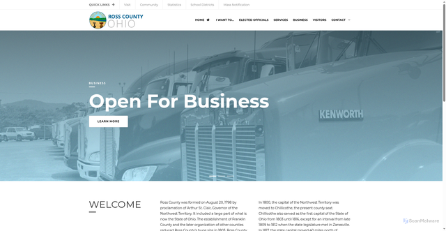 Security scan screenshot of https://rosscountyohio.gov/