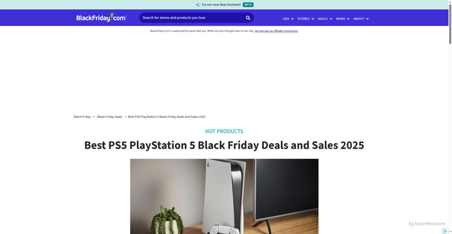 Security scan screenshot of https://blackfriday.com/product-deals/playstation-5-deals