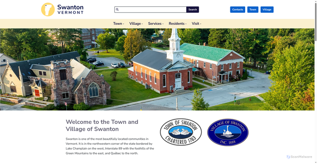 Security scan screenshot of https://www.swantonvt.gov/