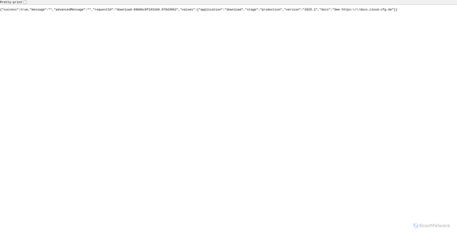 Security scan screenshot of https://dl.cloud-cfg.com