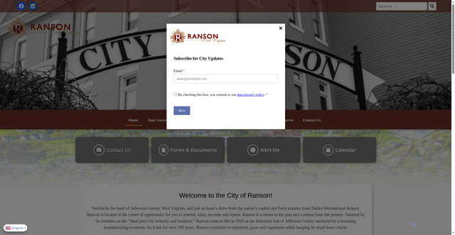 Security scan screenshot of https://ransonwv.gov/